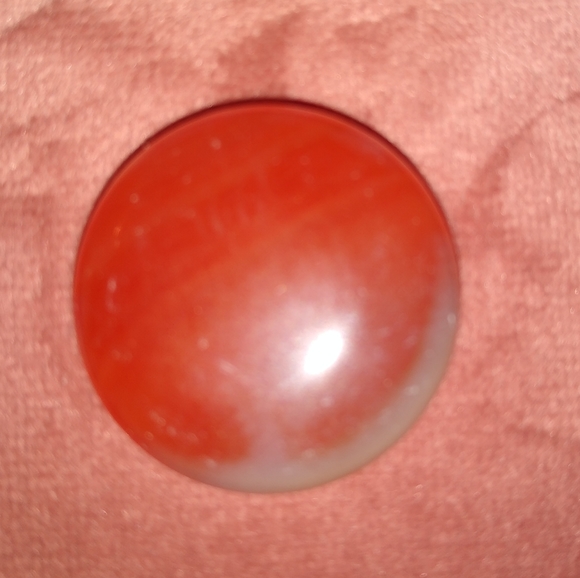 Orange Carnelian Etched Gemstone Palm Gem Worry Stone Sacral Chakra Pocket Rock - Picture 4 of 7